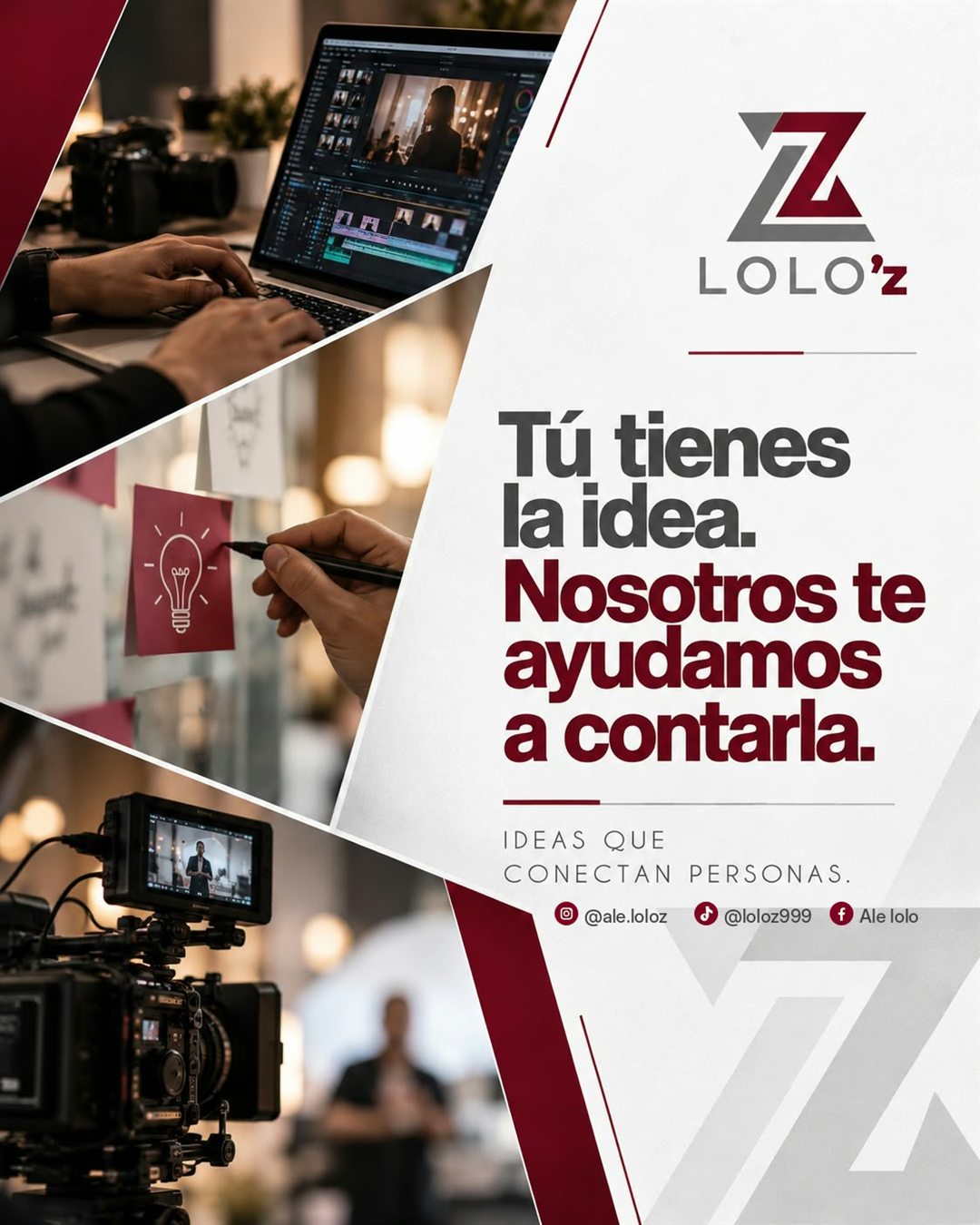 Edición de video y cámara de cine: Tú tienes la idea. Nosotros te ayudamos a contarla.