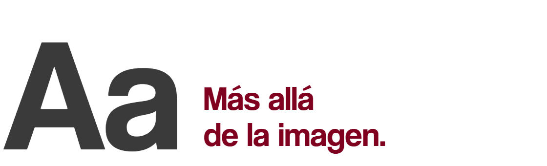 Muestra de la tipografía Coolvetica Rg: Aa, Más allá de la imagen.